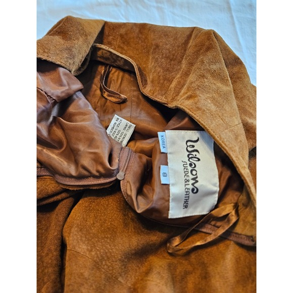Wilsons Suede Leather Cropped Jacket Fringe & Skirt 2pc Western Jacket M Skirt 8 - Picture 7 of 8